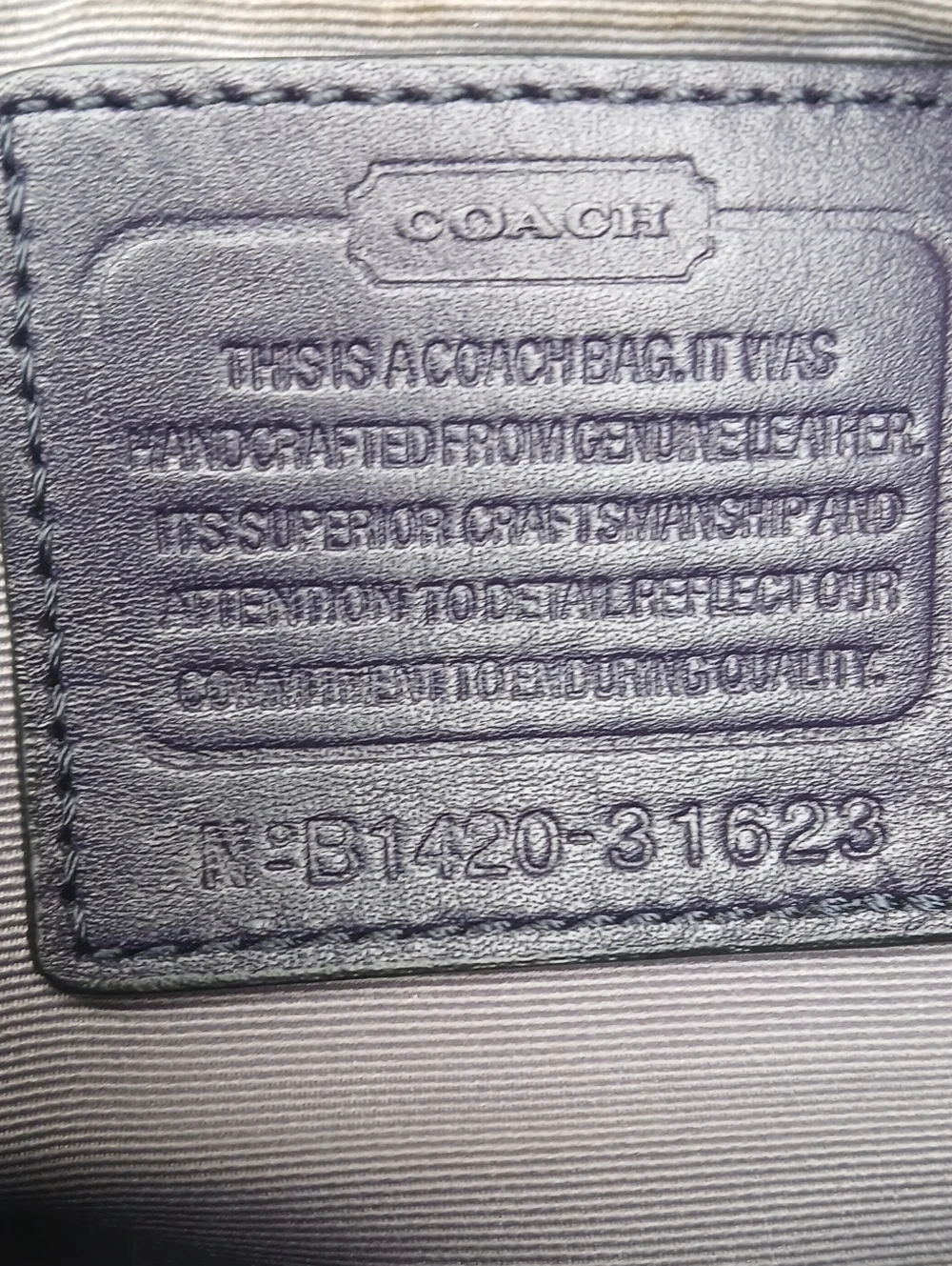 Coach pebbled leather